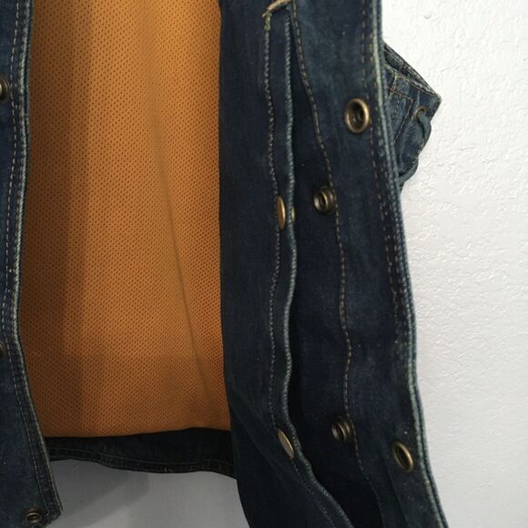 Milwaukee Jean Women's Side Lace 4 Snap Front Denim Vest‎ Size XL - Picture 7 of 8